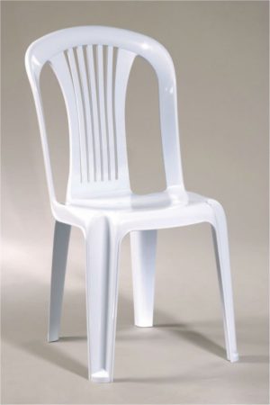 white garden chair