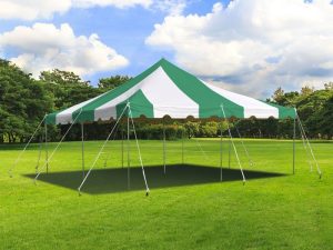 Canopy 15'  X 15' Green & White Striped