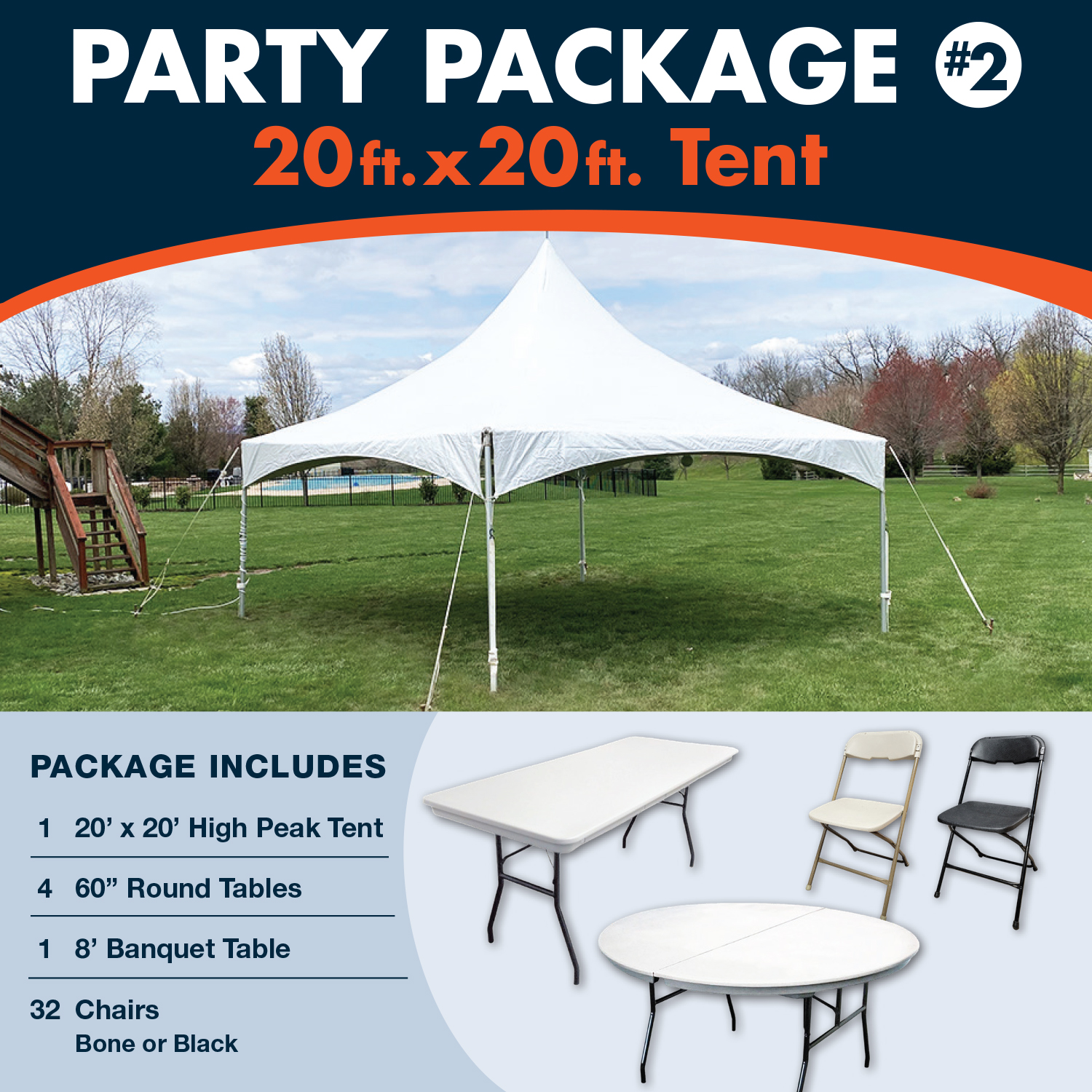Party Package 20 X 20 Tent Rental World