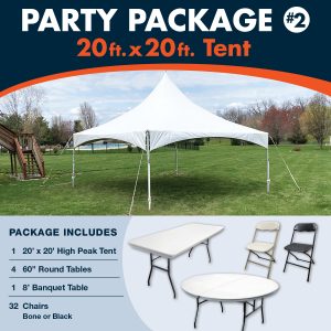 Party Package 20' X 20' Tent (Tent Set-up Included)