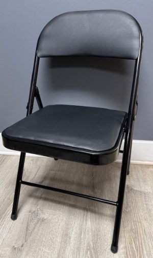 Chairs Black Padded Folding